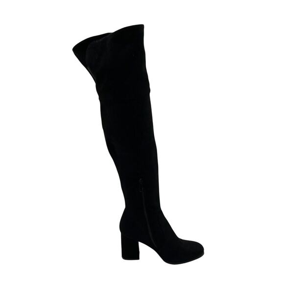 Dream Pairs 3 inch Block Heel Over The Knee Women’s Boots Size 7 Black Suede - Picture 7 of 10